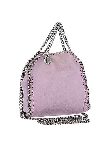 Stella McCartney Falabella Fold Over Shaggy Deer Pink Polyester Crossbody Bag Bag (view 1)