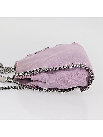 Stella McCartney Falabella Fold Over Shaggy Deer Pink Polyester Crossbody Bag Bag (view 2)