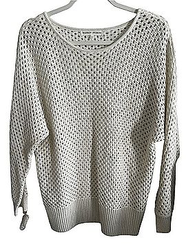 Madison + Hudson Open-Weave Crewneck Sweater Sweater Vest (view 2)