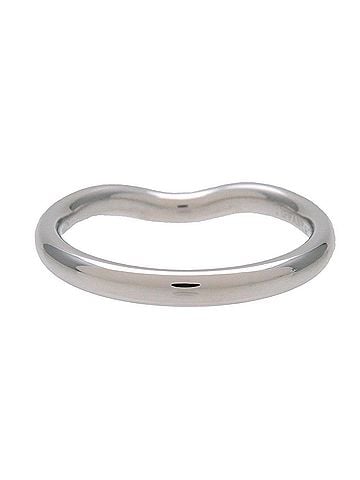 Tiffany & Co. Elsa Peretti Curved Wedding Band Platinum With Diamonds Silver Platinum Ring Jewelry (view 2)