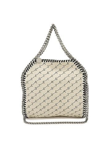 Stella McCartney Falabella Faux Leather Beige Canvas Tote Bag Bag (view 1)