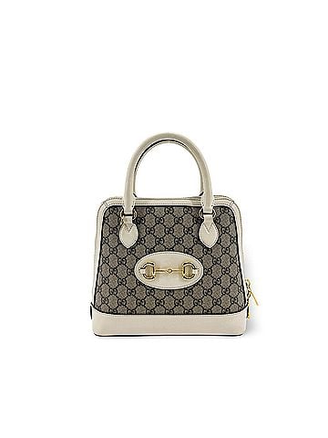 Gucci Horsebit 1955 Top Handle Gg Coated Canvas With Leather Beige Canvas Handbag (view 1)