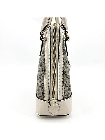 Gucci Horsebit 1955 Top Handle Gg Coated Canvas With Leather Beige Canvas Handbag (view 2)