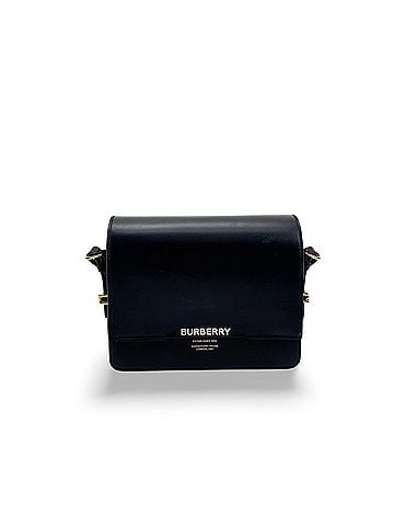 Burberry Grace Flap Horseferry Printed Leather Black Leather Shoulder Bag Bag (view 1)