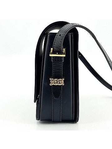 Burberry Grace Flap Horseferry Printed Leather Black Leather Shoulder Bag Bag (view 2)