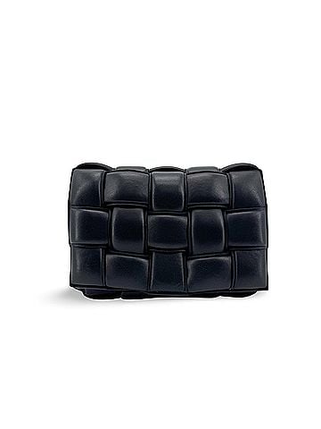 Bottega Veneta Cassette Padded Maxi Intrecciato Leather Black Leather Crossbody Bag Bag (view 1)