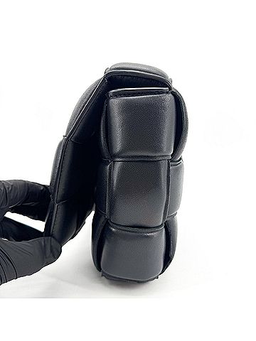 Bottega Veneta Cassette Padded Maxi Intrecciato Leather Black Leather Crossbody Bag Bag (view 2)