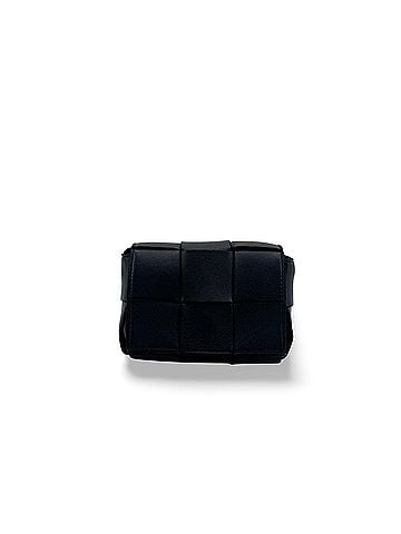 Bottega Veneta Candy Cassette Maxi Intrecciato Leather Black Leather Crossbody Bag Bag (view 1)