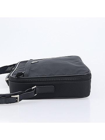 Prada Briefcase Tessuto And Saffiano Leather Black Nylon Briefcase Bag (view 2)