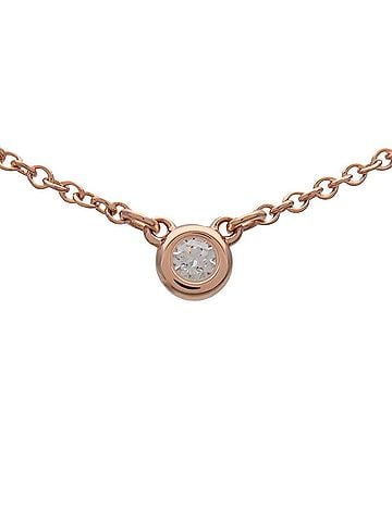 Tiffany & Co. Elsa Peretti Diamonds By The Yard Pendant 18K Rose Gold Gold Rose_Gold Necklace Jewelry (view 1)