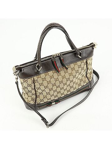 Gucci Mayfair Convertible Gg Canvas Beige Canvas Tote Bag Bag (view 2)