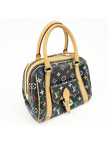 Louis Vuitton Priscilla Monogram Multicolor Black Canvas Handbag (view 2)