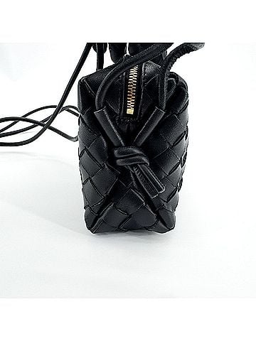 Bottega Veneta Loop Intrecciato Nappa Black Leather Crossbody Bag Bag (view 2)