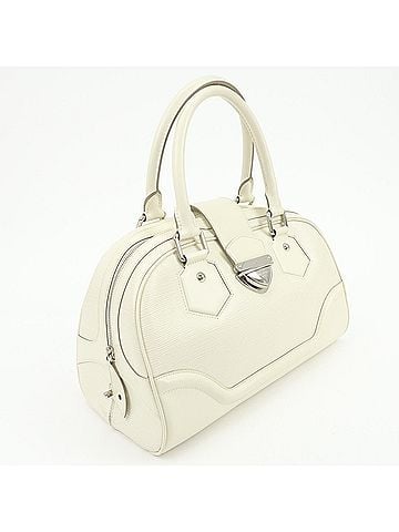 Louis Vuitton Montaigne Bowling Epi Leather White Leather Handbag (view 2)