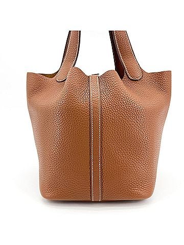 Hermès Picotin Lock Clemence Brown Leather Handbag (view 2)