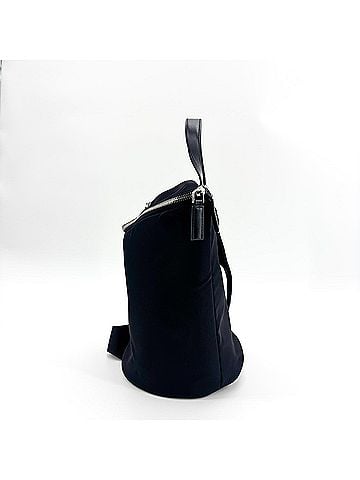 Prada Triangle Zip Sling Re-Nylon With Leather Black Nylon Backpack Bag (view 2)