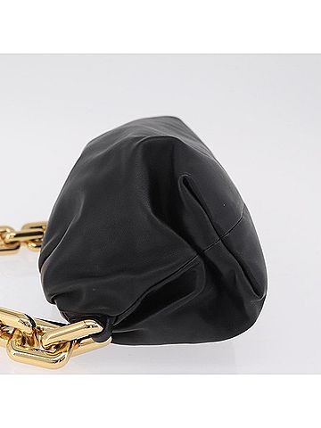 Bottega Veneta The Chain Pouch Leather Black Leather Clutche &amp; Pouche Bag (view 2)