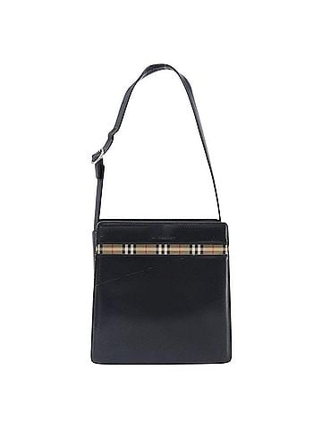 Burberry Nova Check Canvas And Leather Black Leather Handbag (view 1)