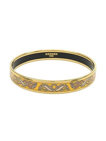 Hermès Bangle Printed Enamel Yellow Gold_Plated Bracelet Jewelry (view 1)