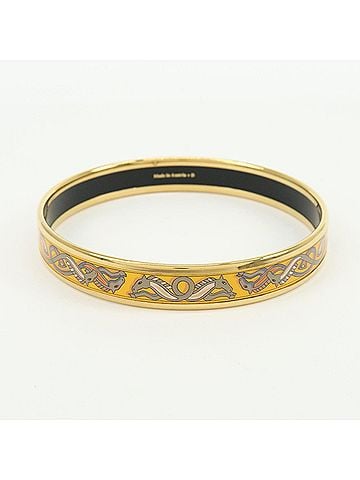 Hermès Bangle Printed Enamel Yellow Gold_Plated Bracelet Jewelry (view 2)