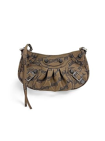 Balenciaga Le Cagole Giant Studs Bb Monogram Coated Canvas Brown Calfskin Shoulder Bag Bag (view 1)