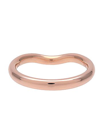 Tiffany & Co. Elsa Peretti Curved Wedding Band 18K Yellow Gold With Diamond Gold Rose_Gold Ring Jewelry (view 2)