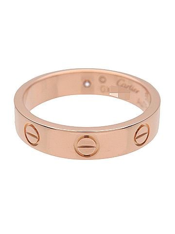 Cartier Love Wedding Band 1 Diamond 18K Rose Gold With Diamond Gold Rose_Gold Ring Jewelry (view 2)