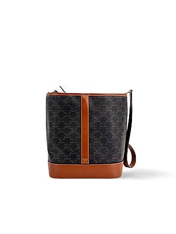 Céline Bucket Triomphe Coated Canvas Black Canvas Shoulder Bag Bag (view 1)