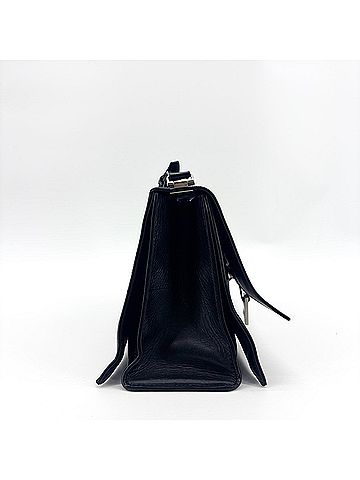 Balenciaga Downtown Soft Hourglass Leather Black Leather Shoulder Bag Bag (view 2)