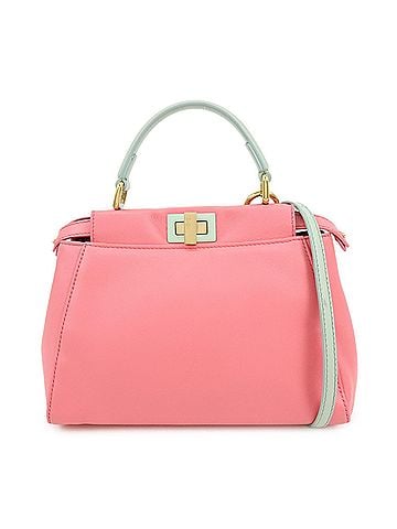 Fendi Peekaboo Leather Pink Leather Handbag (view 1)