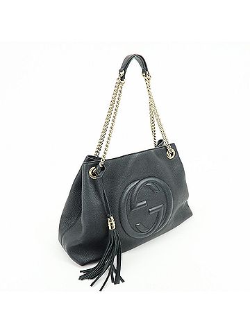 Gucci Soho Chain Strap Leather Black Leather Shoulder Bag Bag (view 2)