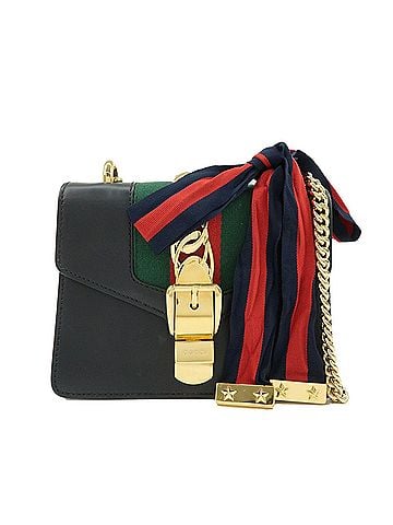 Gucci Sylvie Leather Black Leather Shoulder Bag Bag (view 1)