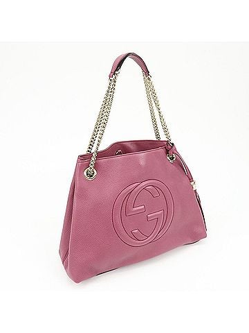 Gucci Soho Chain Strap Leather Purple Leather Shoulder Bag Bag (view 2)