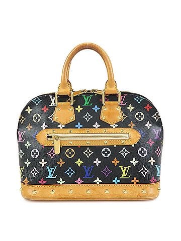 Louis Vuitton Alma Monogram Multicolor Black Canvas Handbag (view 1)
