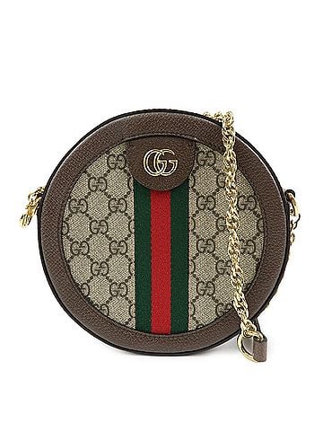 Gucci Ophidia Round Gg Coated Canvas Beige Canvas Shoulder Bag Bag (view 1)