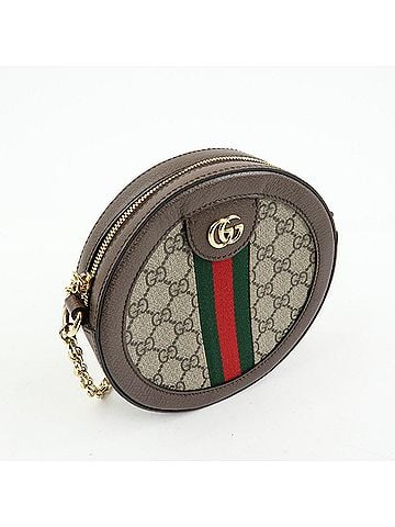Gucci Ophidia Round Gg Coated Canvas Beige Canvas Shoulder Bag Bag (view 2)