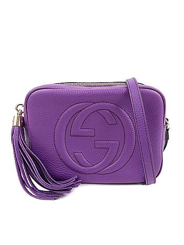 Gucci Soho Disco Leather Purple Leather Crossbody Bag Bag (view 1)