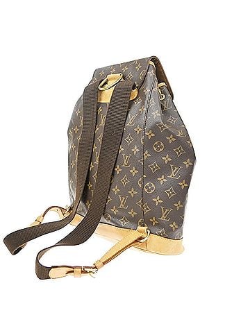 Louis Vuitton Vintage Montsouris Monogram Canvas Brown Canvas Backpack Bag (view 2)