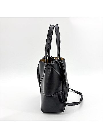 Loewe Puzzle Fold Leather Black Leather Tote Bag Bag (view 2)
