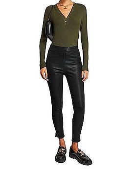 FRAME Denim Jetset Skinny Crop Faux Leather Pants (view 1)