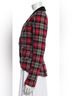 Smythe 34% Polyester 33% Viscose 32% Wool 1% Elastane 100% Cupro 100% Cotton Tropical Plaid Red Black Blazer Size 4 - photo 4