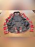 Smythe 34% Polyester 33% Viscose 32% Wool 1% Elastane 100% Cupro 100% Cotton Tropical Plaid Red Black Blazer Size 4 - photo 8