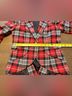 Smythe 34% Polyester 33% Viscose 32% Wool 1% Elastane 100% Cupro 100% Cotton Tropical Plaid Red Black Blazer Size 4 - photo 9