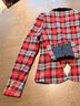 Smythe 34% Polyester 33% Viscose 32% Wool 1% Elastane 100% Cupro 100% Cotton Tropical Plaid Red Black Blazer Size 4 - photo 12