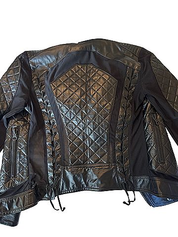 Blanc Noir blanc noir motto Leather Jacket (view 2)
