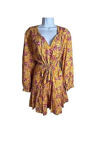 FARM Rio Banana Sunshine Floral Mini Dress Casual Dress (view 1)