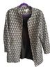 H&M 97% Polyester 3% Elastane 100% Polyester 100% Polyester 100% Polyester 100% Polyester Print Black White Jacket Size 10 - photo 1