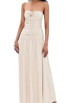 Susana Monaco Center Gathered Flower Tube Dress Casual Dress (view 1)