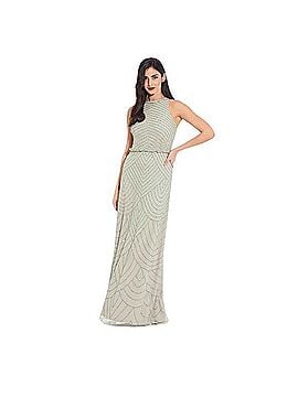 Adrianna Papell Art Deco Beaded Blouson Dress Cocktail Dress (view 1)
