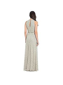 Adrianna Papell Art Deco Beaded Blouson Dress Cocktail Dress (view 2)